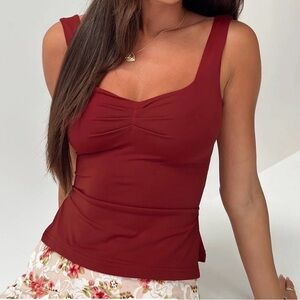 Princess Polly Rehna Top burgundy